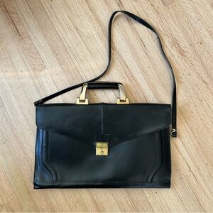Vintage leather document holder/briefcase/shoulder bag